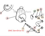Power Steering Pump for Volvo Penta OMC 5.0 5.7 7.4 8.2 L (3850491)
