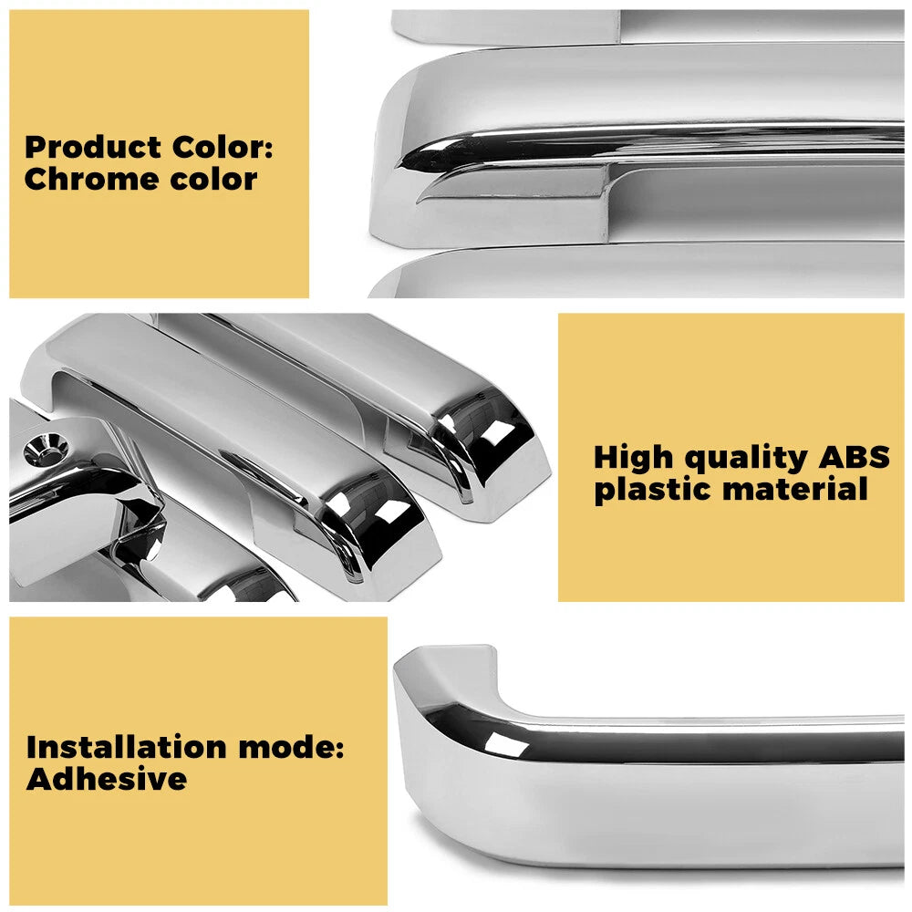 Set of 4 Chrome Door Handle Cover Caps for Ford F-250/F-350 (2017–2020)