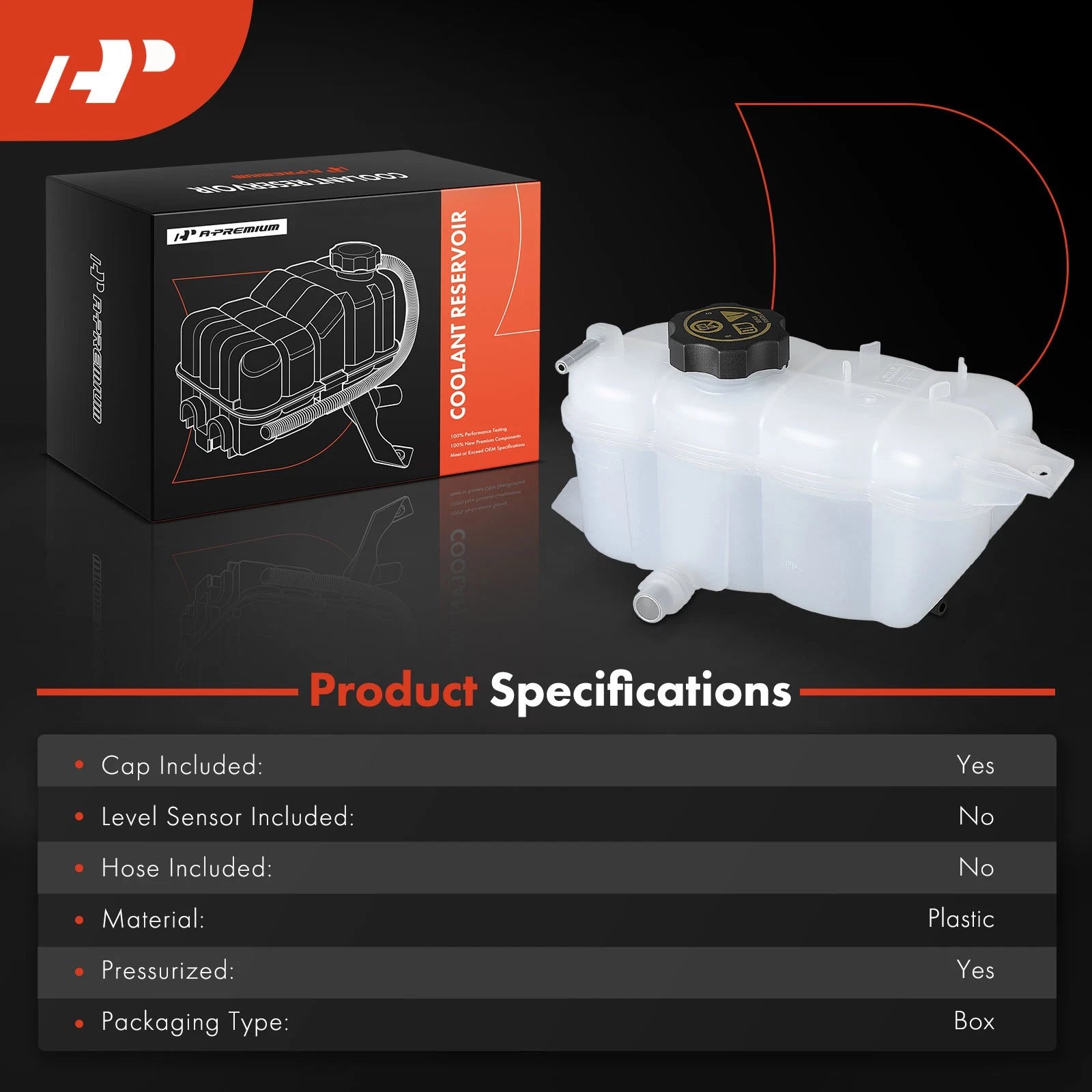 Engine Coolant Reservoir Tank with Cap for Jeep Grand Cherokee (2021–2024)
