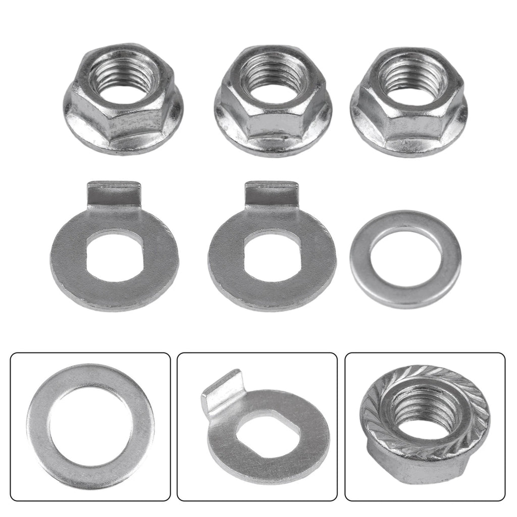 12mm Steel Hub Motor Nuts with Safety Washer for Ebike