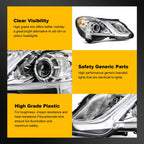 Pair Headlights for Mercedes Benz E350 E400 E550 (2010–2013) Chrome Projector