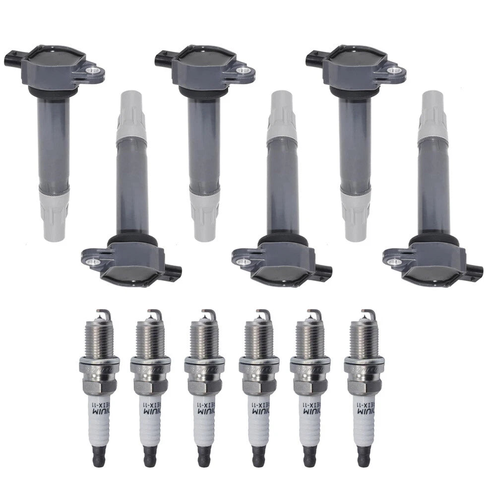 Set of 6 Ignition Coils + 6 Iridium Spark Plugs for Chrysler Dodge 3.5L (2006–2011)