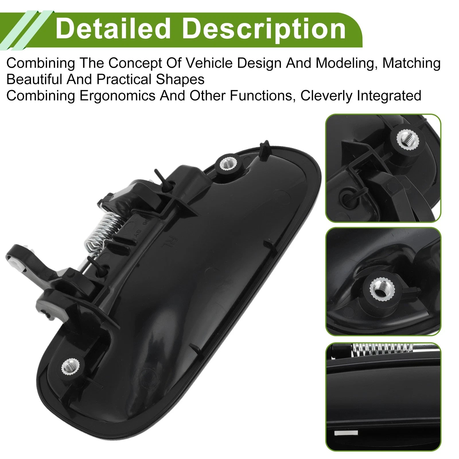 Exterior Door Handle for Honda Civic (1996–2000) No.72680S04003 Black Rear Left