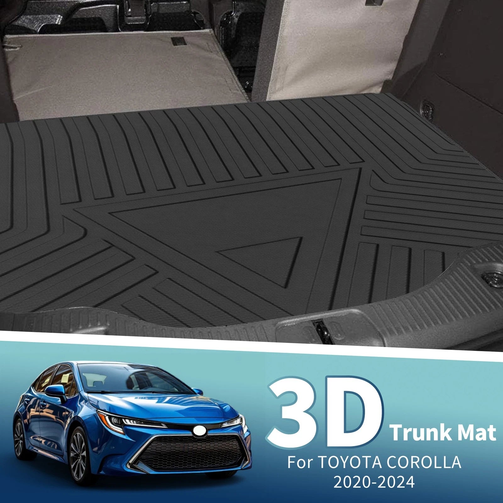 Cargo Liner Rear Trunk Mat for Toyota Corolla (2020–2024) TPE 1 Pc