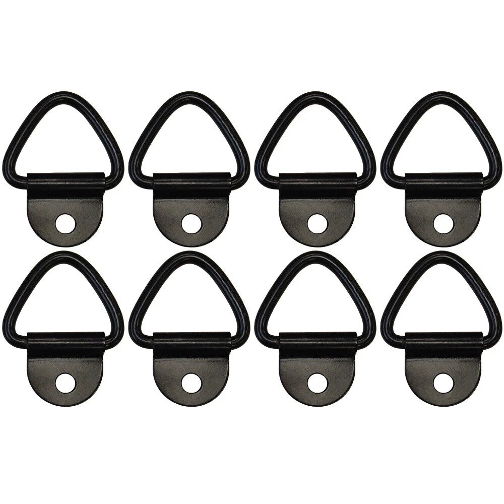 Set of 8 Steel One Hole Bolt D Rings 2400# for Truck Trailer Tie Down