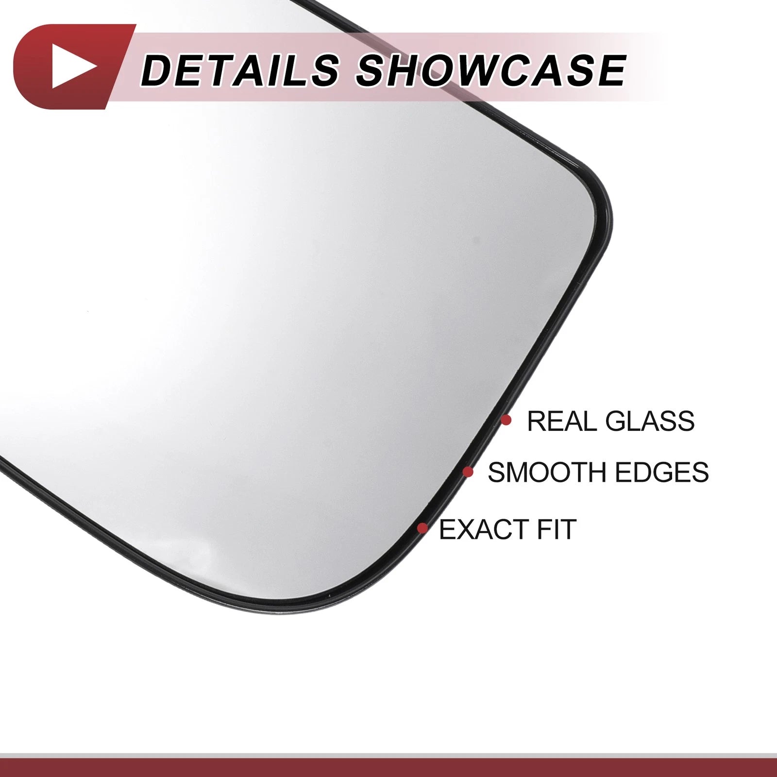 Tow Mirror Glass Replacement for Dodge (Non-Heated, Left Driver Side)