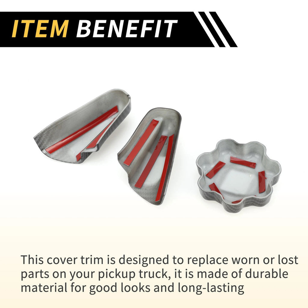 Set of 4 Carbon Fiber Pattern Seat Switch Control Button Trim for Toyota Tacoma (2016–2023)