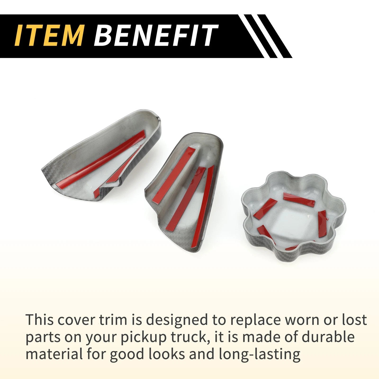 Set of 4 Carbon Fiber Pattern Seat Switch Control Button Trim for Toyota Tacoma (2016–2023)