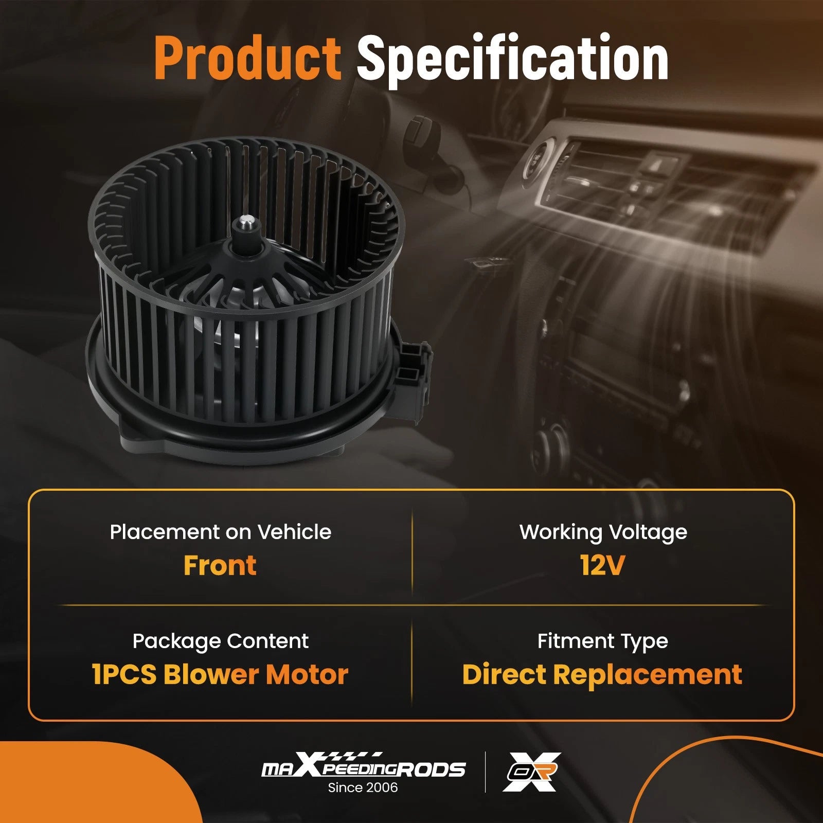 A/C Blower Motor Fan for Subaru Forester, Impreza (2012–2018)