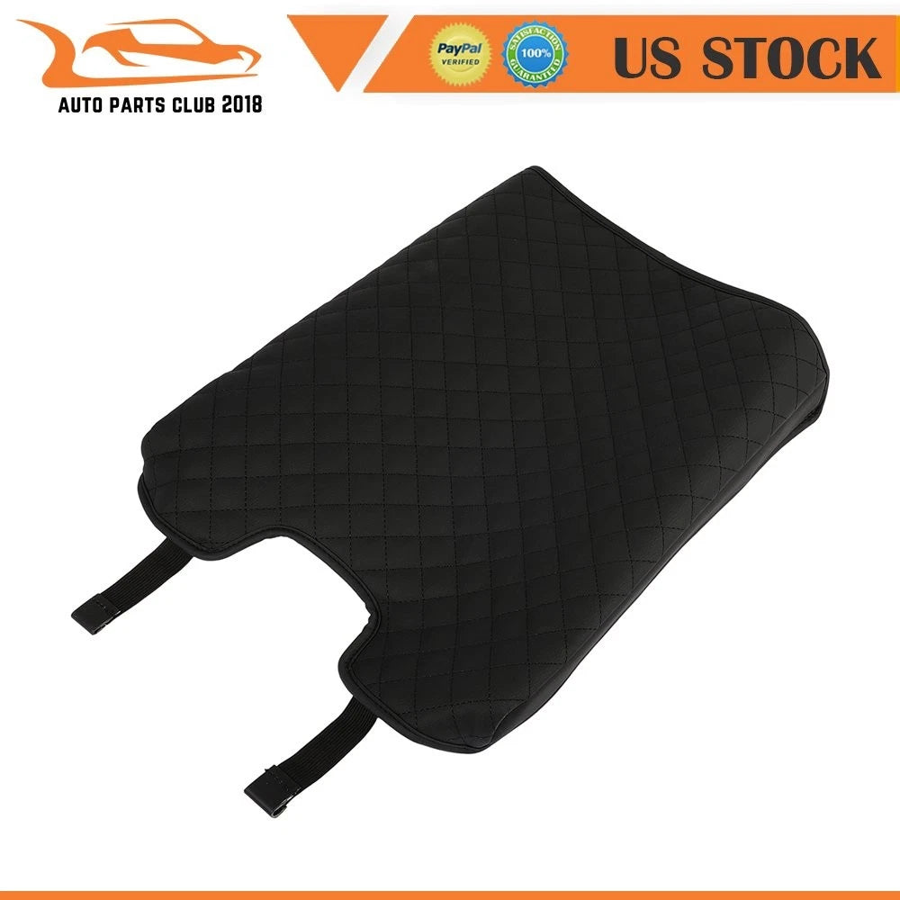 Center Console Armrest Lid Cover for Dodge Ram (2013–2018) Black Leather