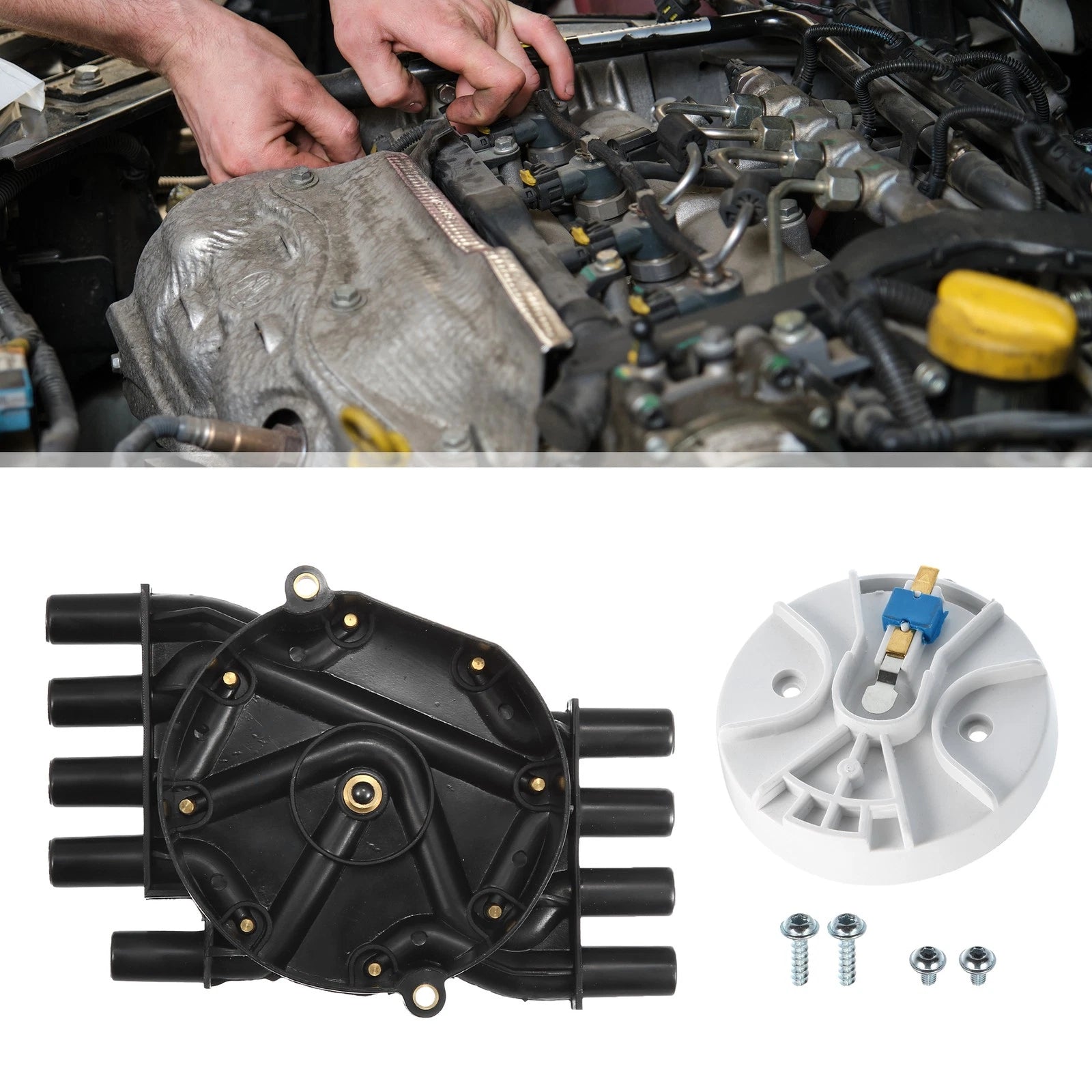 Ignition Distributor Set with Cap and Rotor Kit for Chevrolet (1995–2000)
