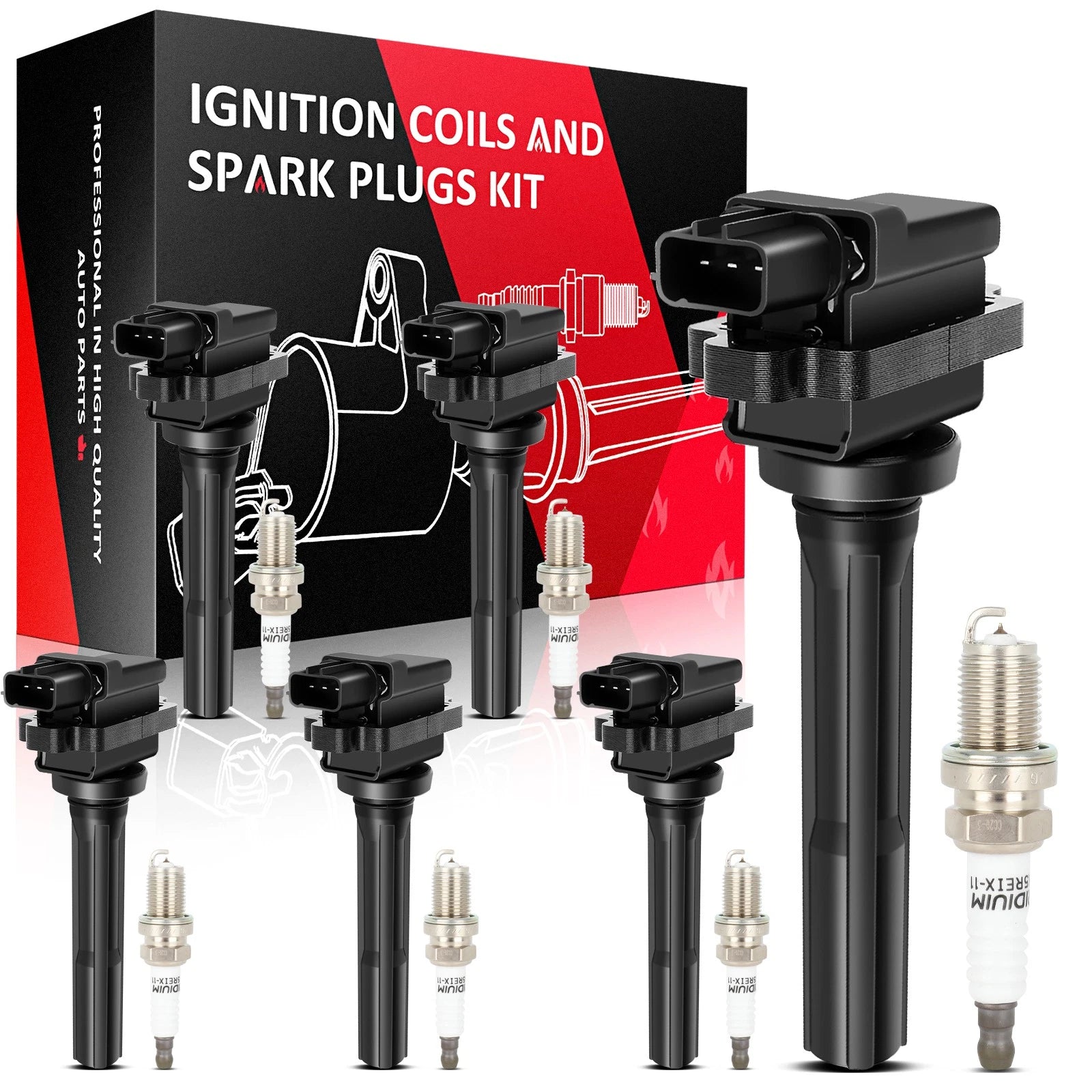 Ignition Coils & Spark Plugs for Chevrolet Tracker (2004) UF237
