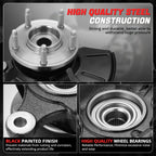 Front Right Side Knuckle & Wheel Hub Bearing for Ford Escape (2001–2012)