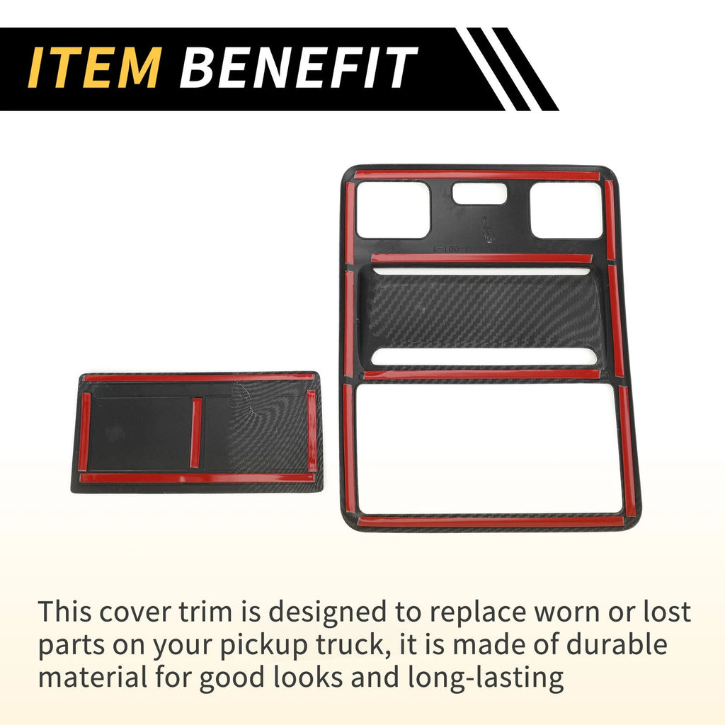 Set of 2 Carbon Fiber Pattern Front Roof Reading Light Covers for Ford Maverick (2022–2024)