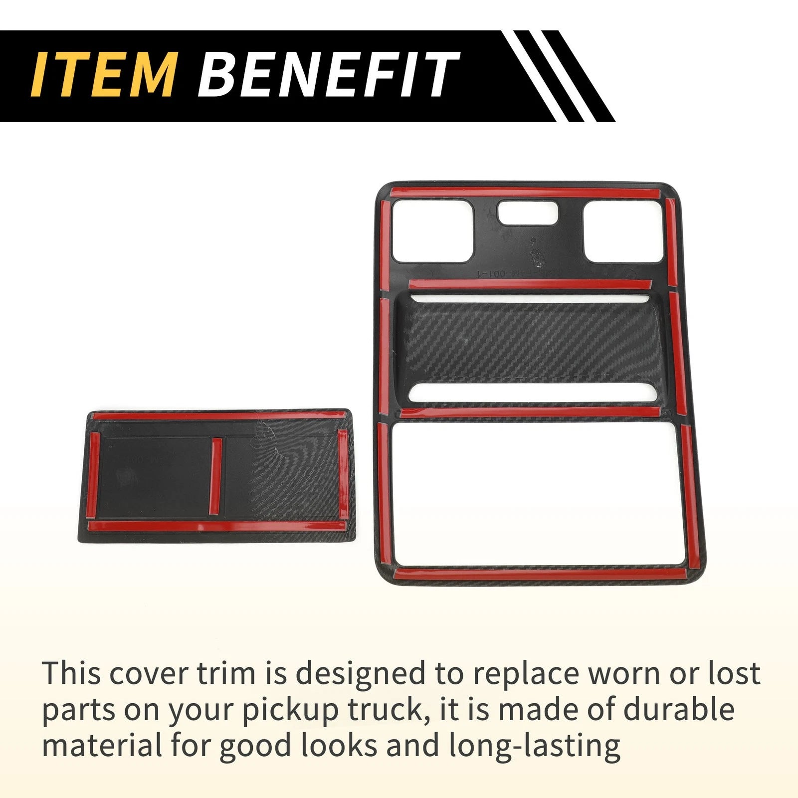 Set of 2 Carbon Fiber Pattern Front Roof Reading Light Covers for Ford Maverick (2022–2024)