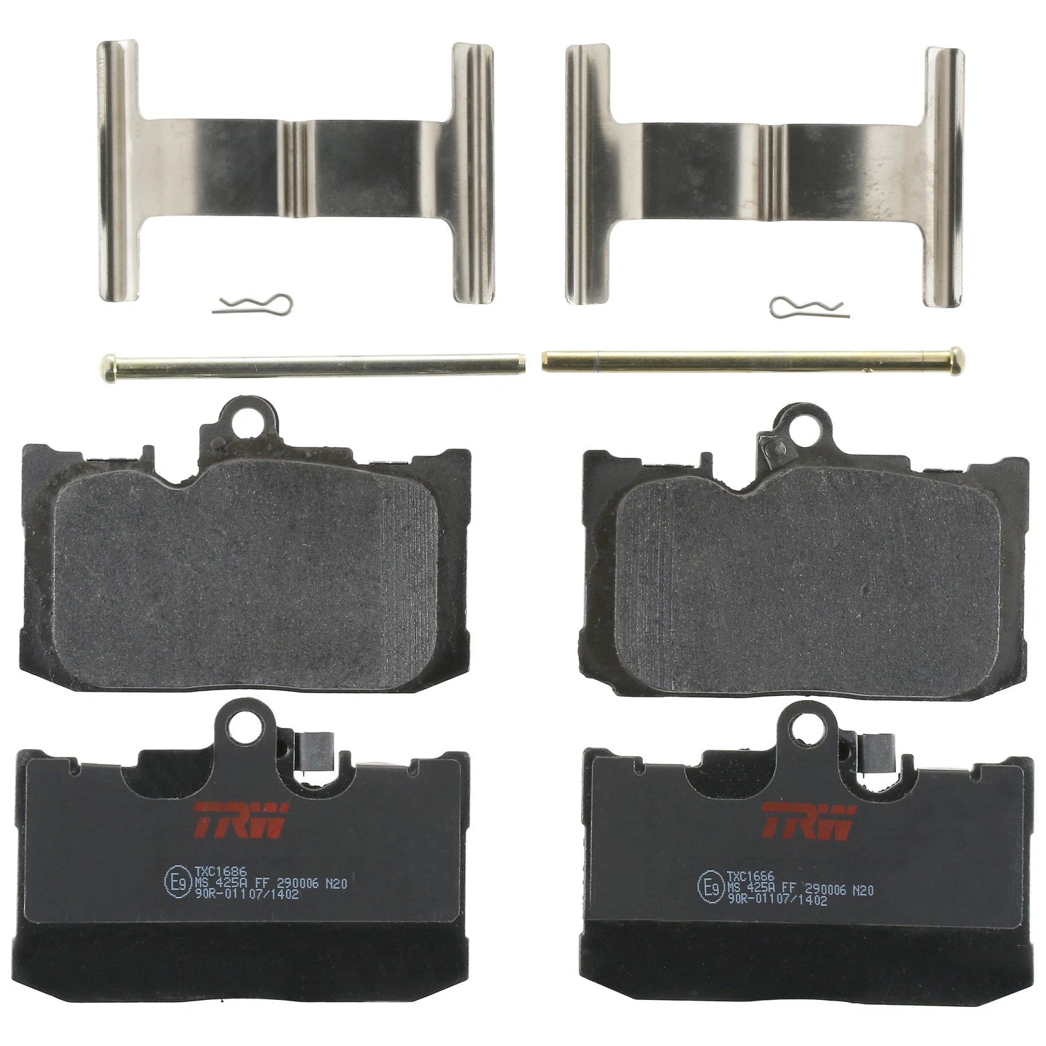 Set of 4 Disc Brake Pads for Lexus GS350 (2013–2020)