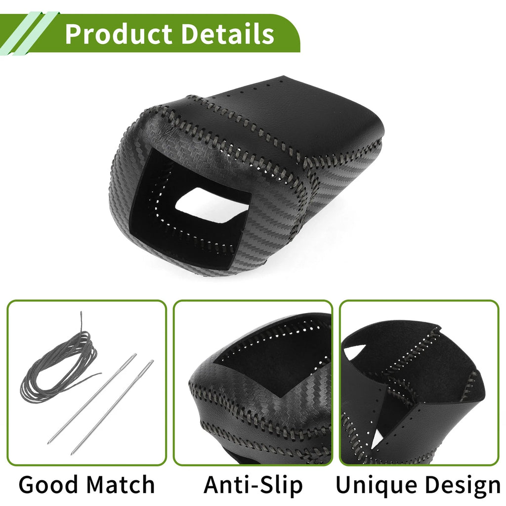 Gear Shift Knob Cover for Nissan Rogue (2021–2024) Black Carbon Fiber