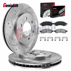 Front Drilled Rotors Brake Pads for Buick Enclave Chevrolet Traverse GMC Acadia (2008–2017)
