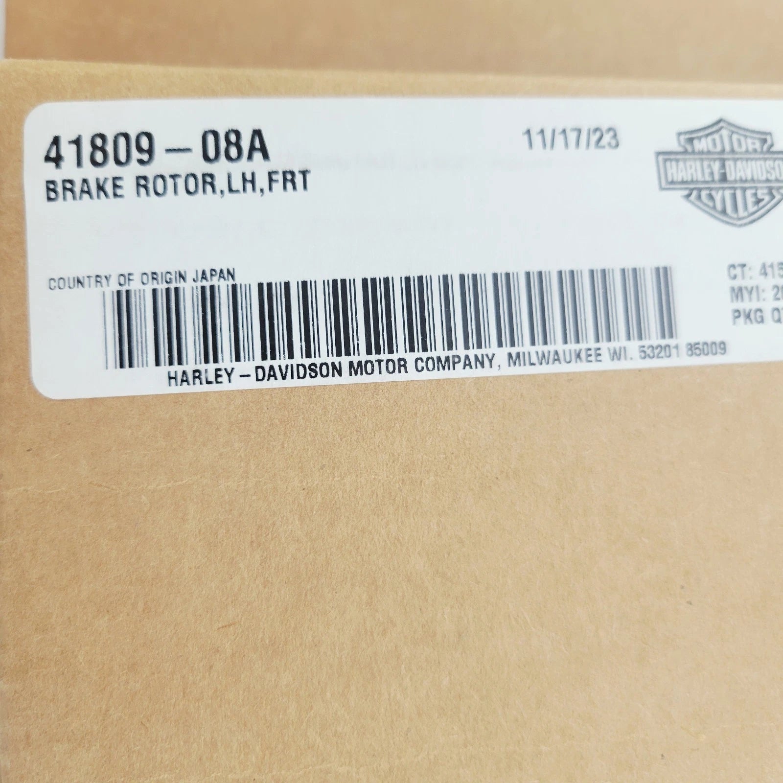 Left Front Brake Rotor for Harley-Davidson Touring (2008–2013) 41809-08A
