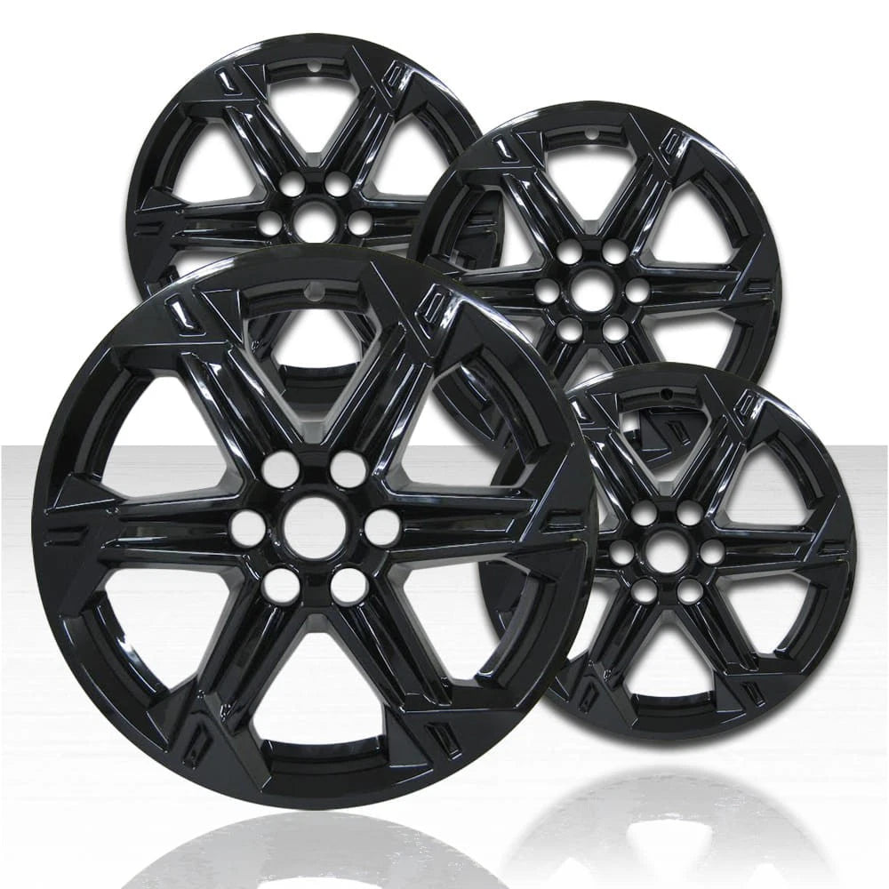 18" Gloss Black Wheel Skins for 2023-2024 Chevy Blazer Base/2LT/3LT (Set of 4)
