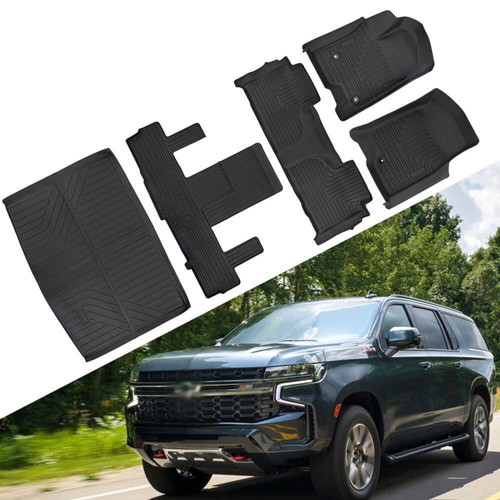 Full Set Floor Mats Liner for Chevrolet Suburban/GMC Yukon XL (2021–2025)
