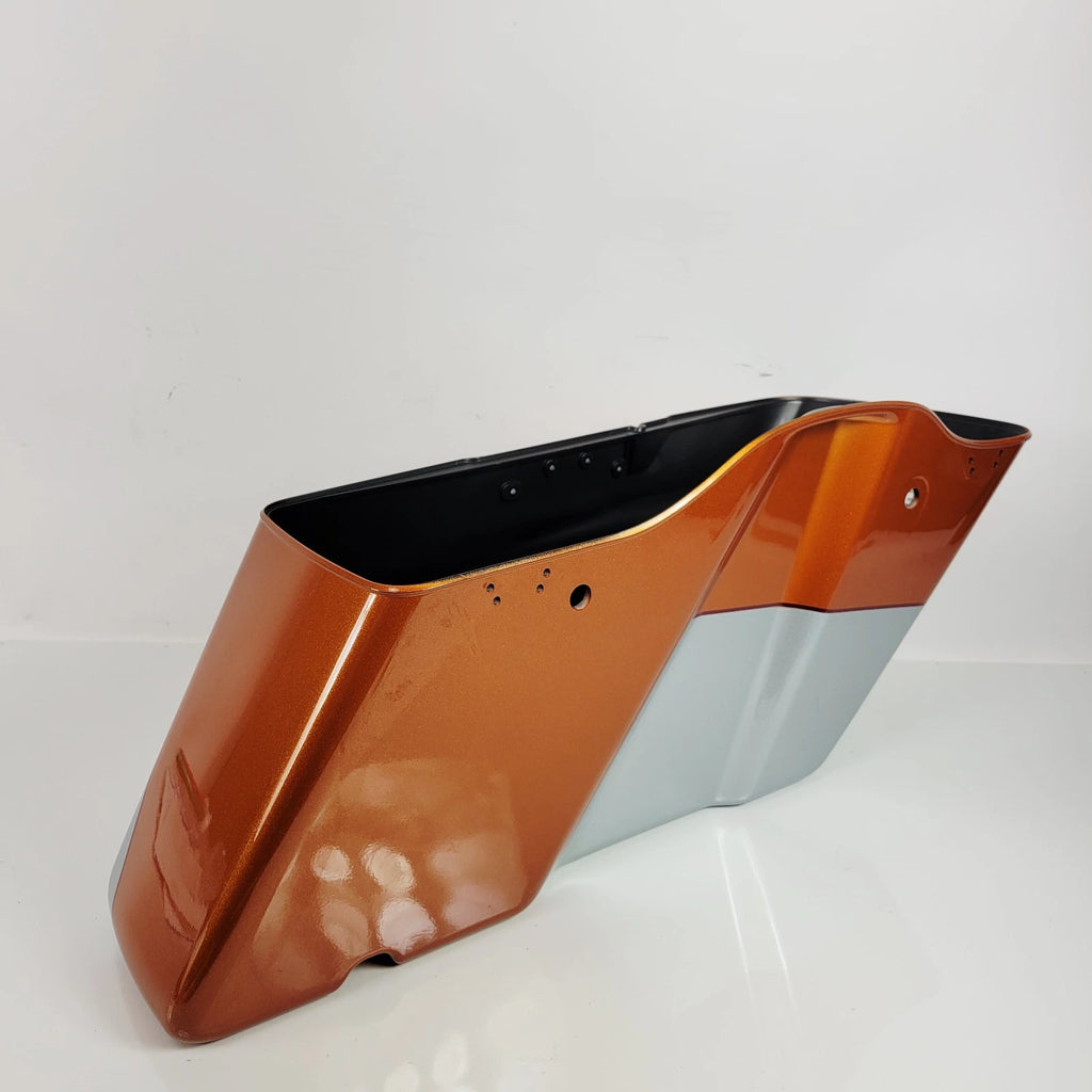 Left Saddlebag for Harley FLHTK Electra Ultra Glide (2014) Amber Whiskey/Silver