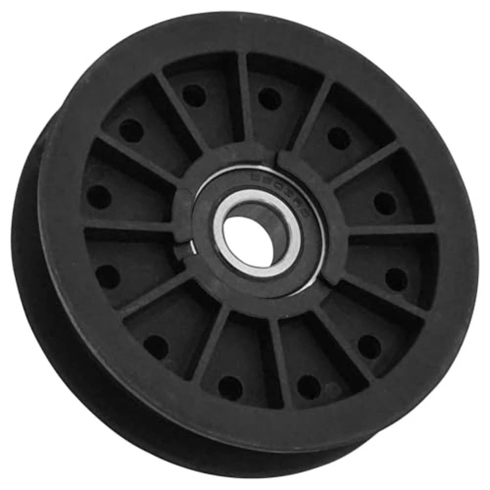 Flat Idler Pulley for Toro Hustler Lawn Mowers (Plastic Replacement Part)