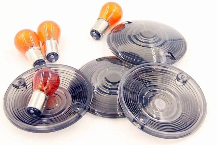Flat Turn Signal Lens for Harley Davidson Electra Glide, Road King, Heritage