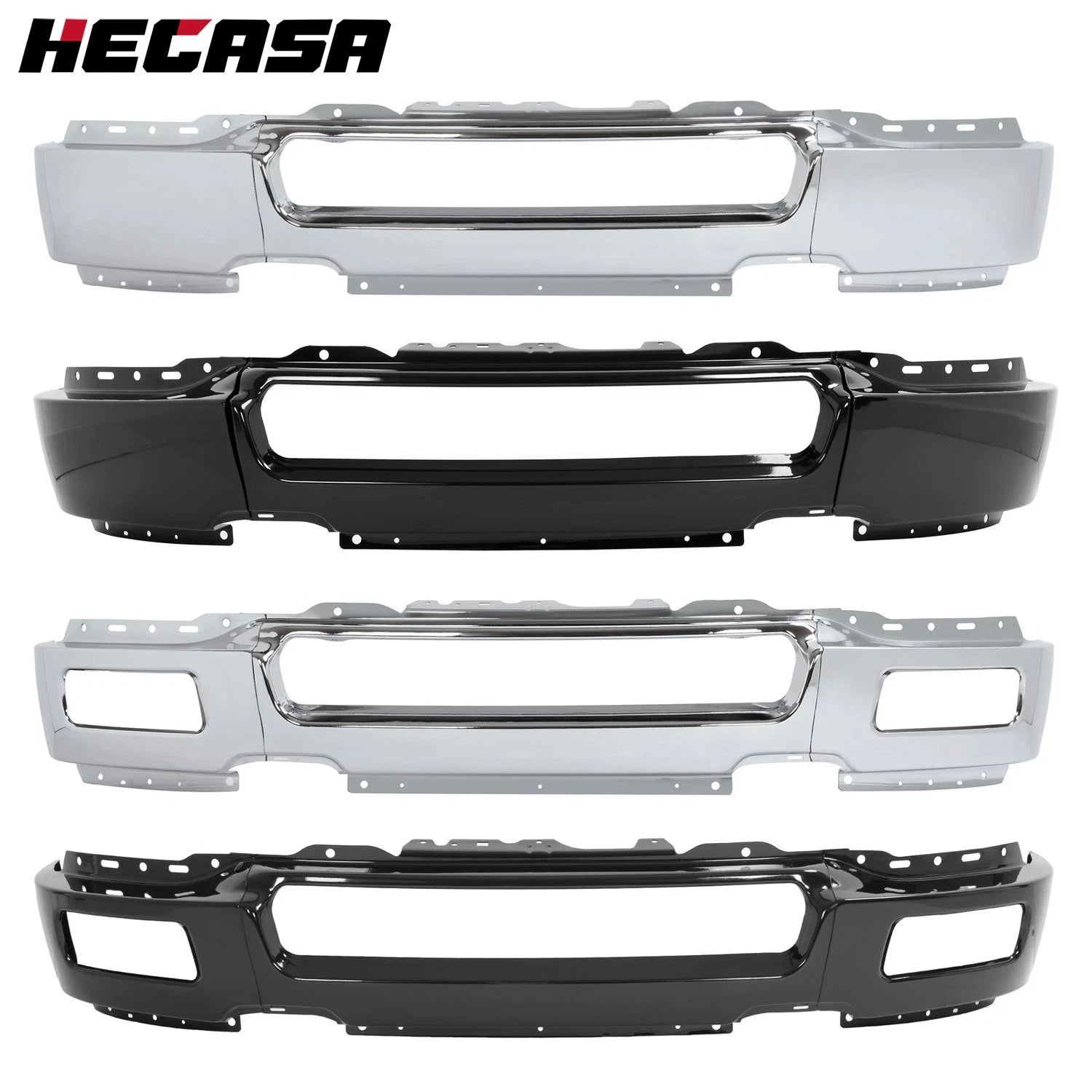 Chrome/Black Front Bumper Face Bar for Ford F-150 (2004–2005) & Lincoln Mark LT (2006)