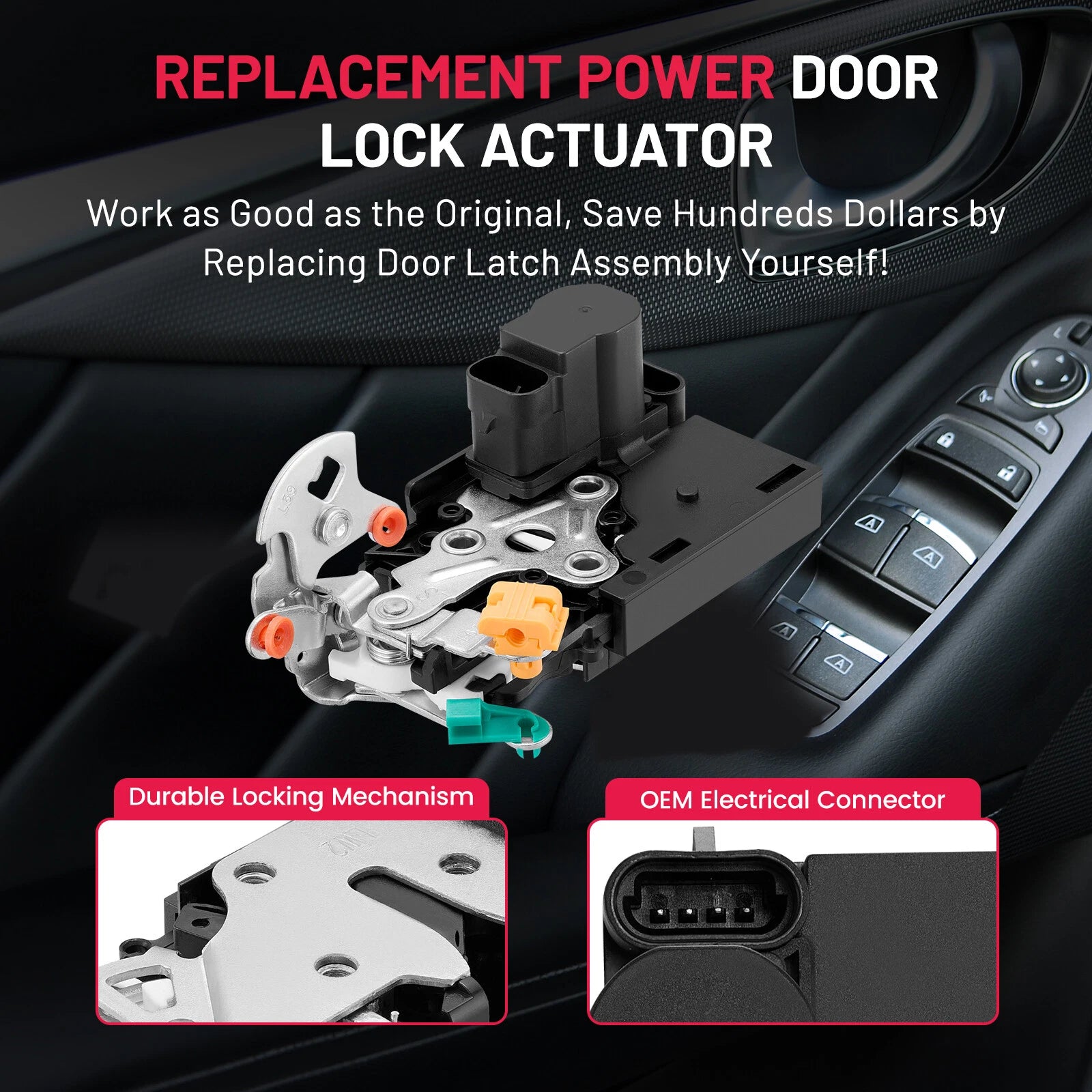 Power Door Lock Actuator Latch for Chevy GMC (1999-2007) Front Left