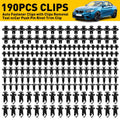 Set of 190 Clips Rivets for Car Splash Guard Grille Sill Panel Trim