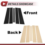 6 Pcs Door Pillar Window Trim for Nissan Armada (2004–2015) Black