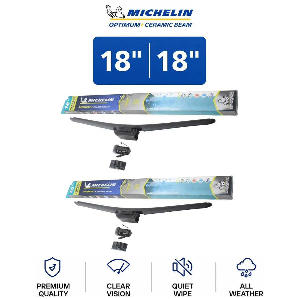 Set of 2 Michelin Optimum+ 18" Ceramic Beam Wiper Blades for GMC C2500 (1988–2000)