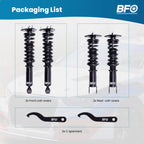 BFO Coilover Strut Shocks for Infiniti G37 Sedan/Coupe RWD (2008–2011)
