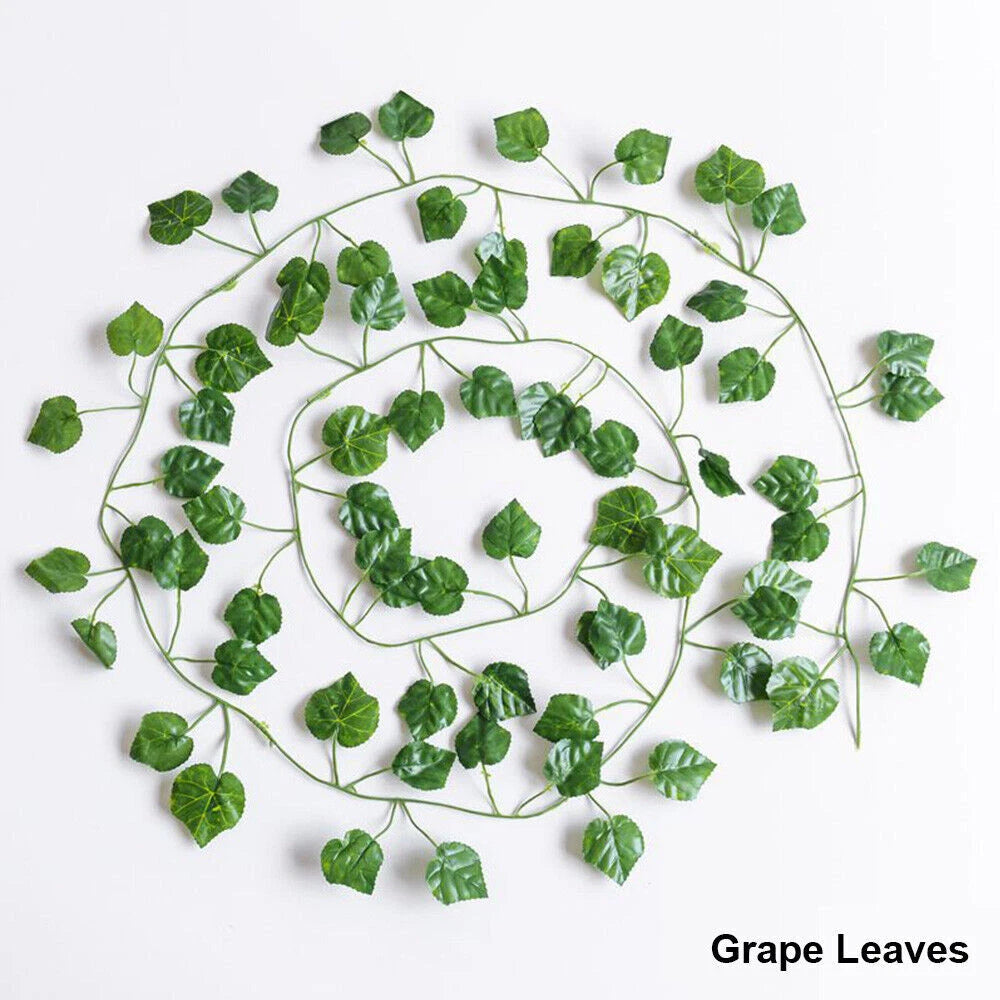 2X Artificial Ivy Vine Garland Hanging Leaf Decoration