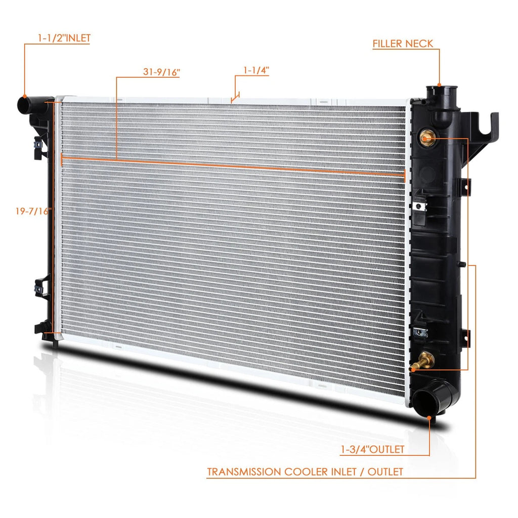 OE Replacement Aluminum Core Radiator for Dodge Ram/Ramcharger (1994–2002) DPI-1552