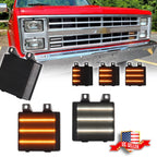 Smoke Switchback LED DRL Corner Signal Lights for Chevy GMC Pickup Truck 