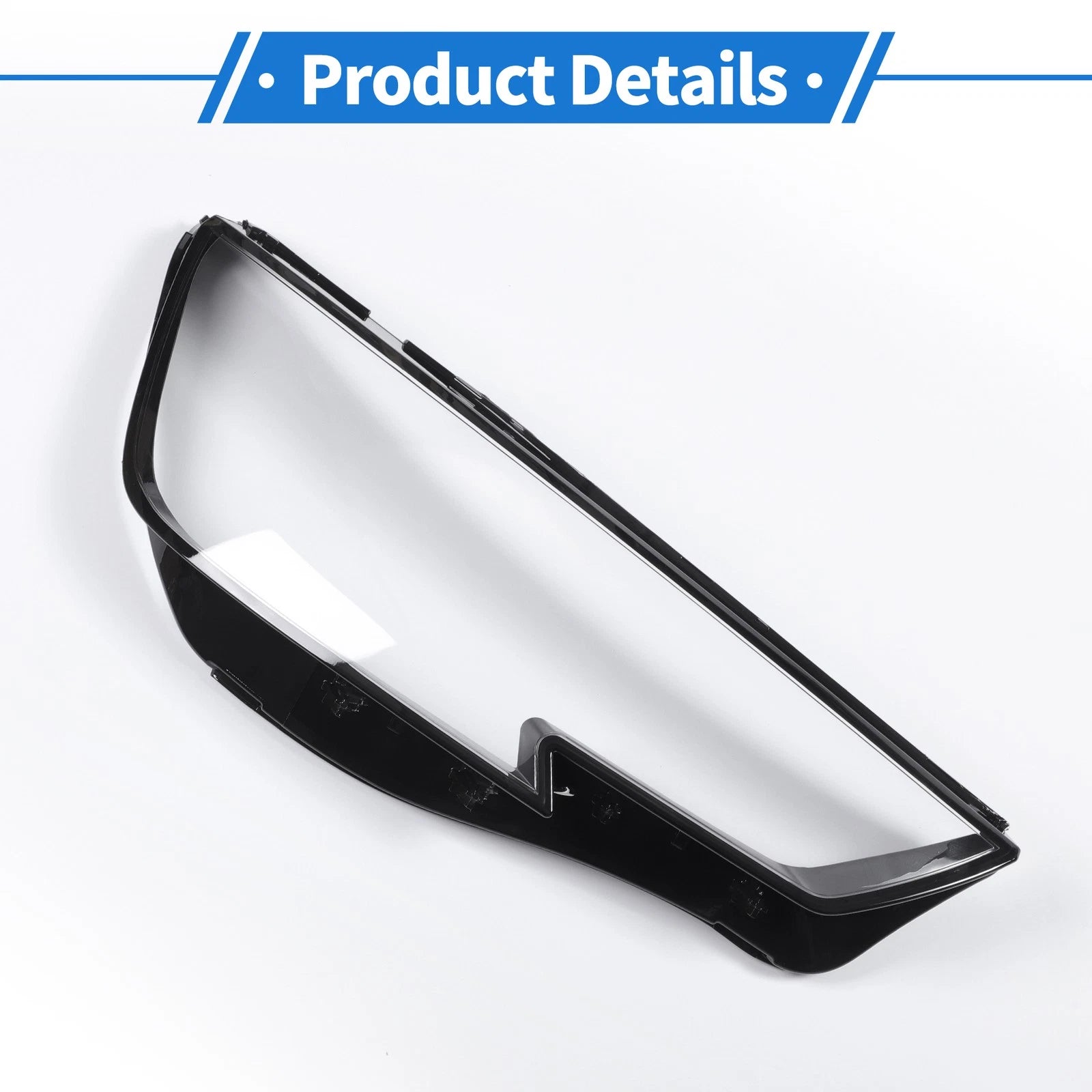 1 Pc Headlight Lens Cover for Audi A4 (2016–2019) Black