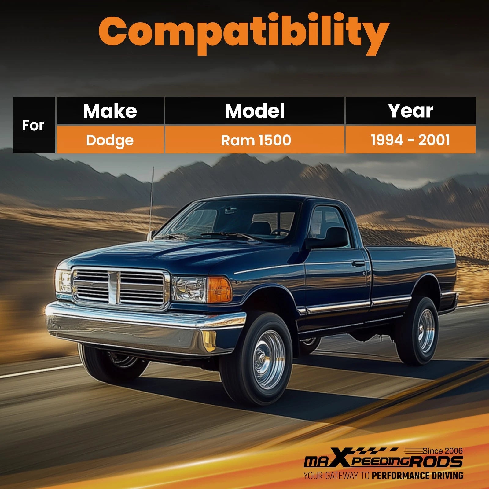 6" Rear Suspension Lowering Axle Flip for Dodge Ram 1500 (1994–2001)