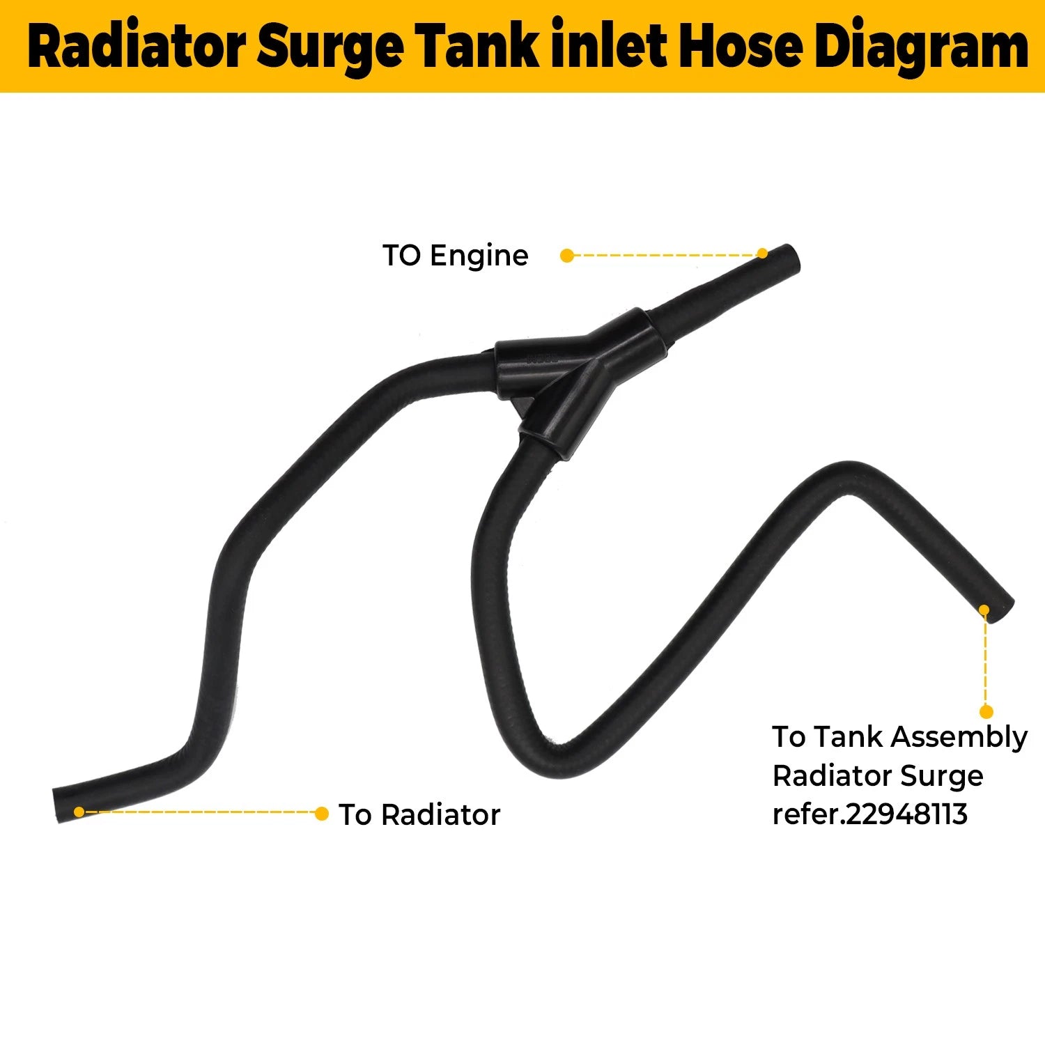 Upper Radiator Inlet Hose #22908202 for Cadillac ATS CTS 2.0L I4 (2013–2019)