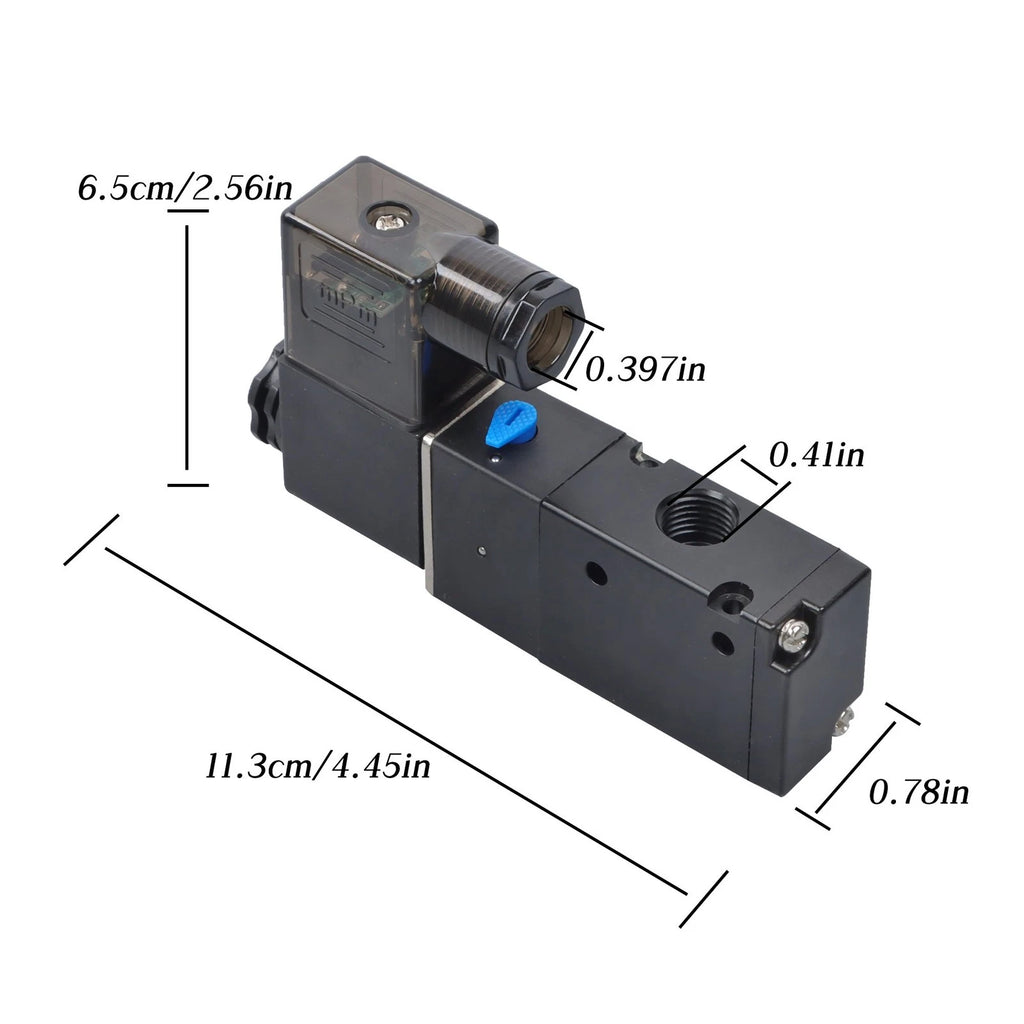 3-Way Electric Solenoid Air Control Valve for Universal Applications (12V)