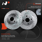 Rear Drilled Brake Rotor & Pad Set for Benz W203 C230 W210 E320 R171