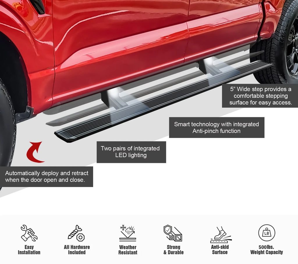 2X Power Side Steps for Jeep Wrangler JL 4Dr (2018-2026)