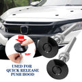 2X Bumper Latch Push Button Quick Release Hood Pins Lock Clip Kit for