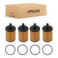 Set of 4 Engine Oil Filters for Audi A3 L4 2.0L Diesel (2013–2014) 071115562C 045115389C