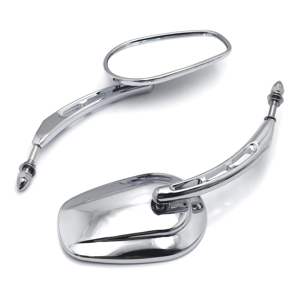 Chrome 8mm Big Rear Side Mirror for Harley Dyna Super Glide (2006–2017)