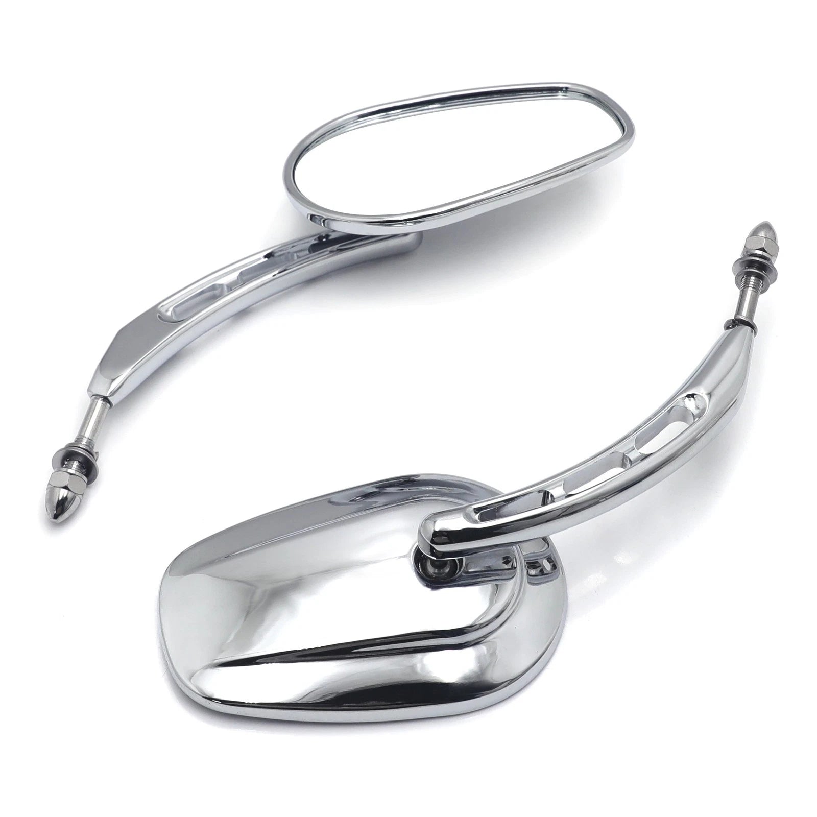 Chrome 8mm Big Rear Side Mirror for Harley Dyna Super Glide (2006–2017)