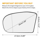 Left Side Heated Wing Mirror Glass for Mercedes-Benz C 230 (2002–2007)