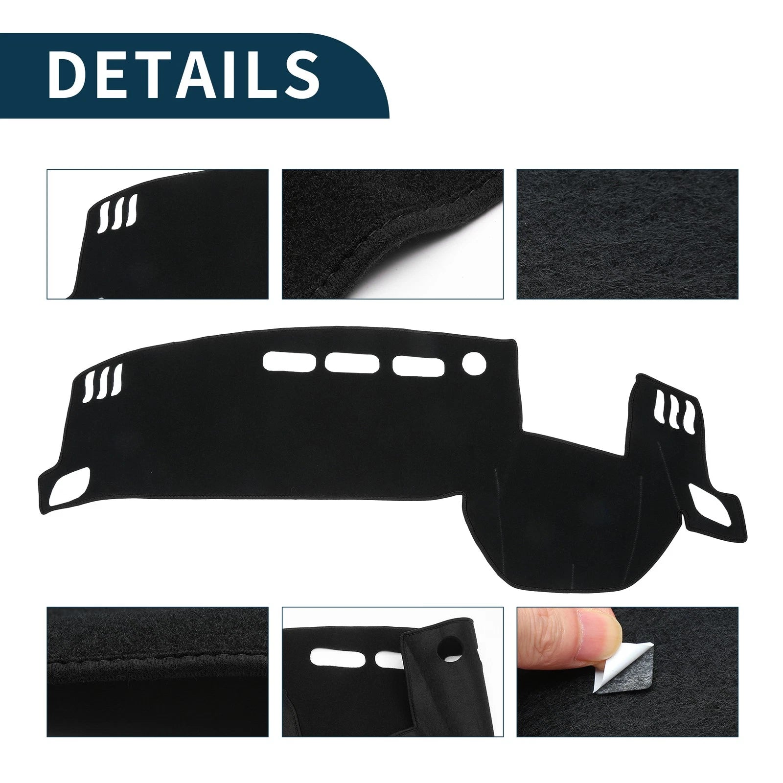 Dashboard Cover Mat for Nissan X-Trail T33 (2022–2024) with Sticker Black