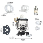 Metal Carburetor Kit for 49cc 52cc 43cc Brush Cutters
